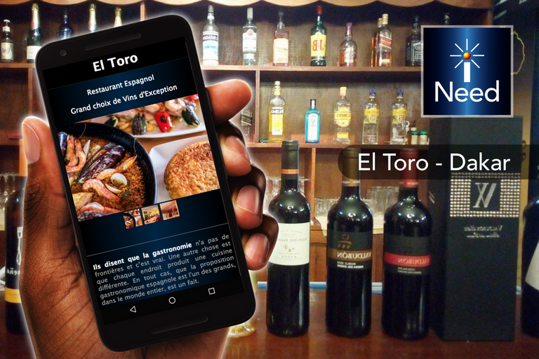 Restaurant El Toro application mobile senegal iNeed
