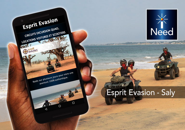 Quad Esprit Evasion application mobile senegal iNeed